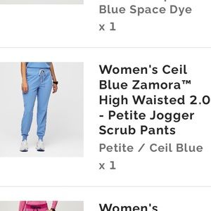 COPY - Figs high waisted Zamora joggers ceil blue XL petite